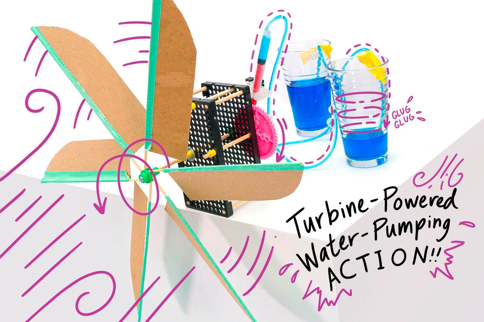 TeacherGeek Wind Pump Turbine Mill, Single, Item Number 2004035